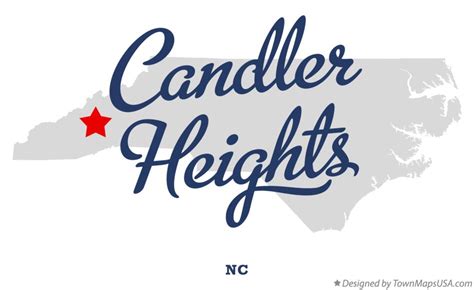 Map of Candler Heights, NC, North Carolina