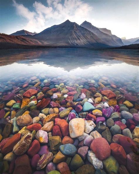 The Colored Pebbles of Lake McDonald : r/pics