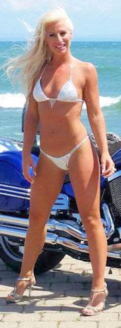 Sarah Rides Motorcycle Tight Bikini Sarah Dinsmore Stripper