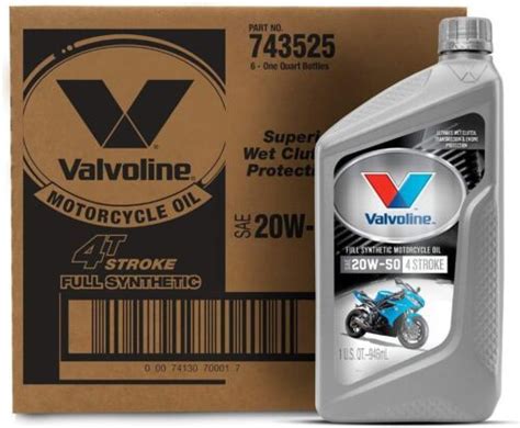 Valvoline Stroke Motorcycle Full Synthetic Sae W Motor Oil Qt