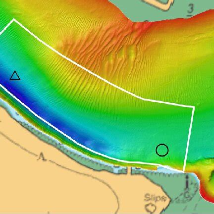 Multibeam echosounder bathymetry of Warrior Way (tidal test site -shown ...