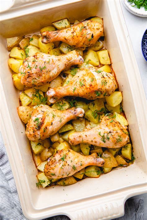 Oven Baked Chicken Legs With Potatoes Veronika S Kitchen