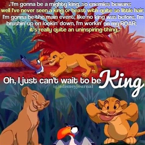 Day Favorite Song I Just Can T Wait To Be King Lion King Disney