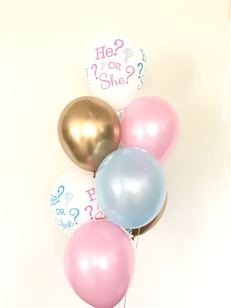 Gender Reveal Balloons | Gender Reveal Baby Shower Balloons | He or She ...