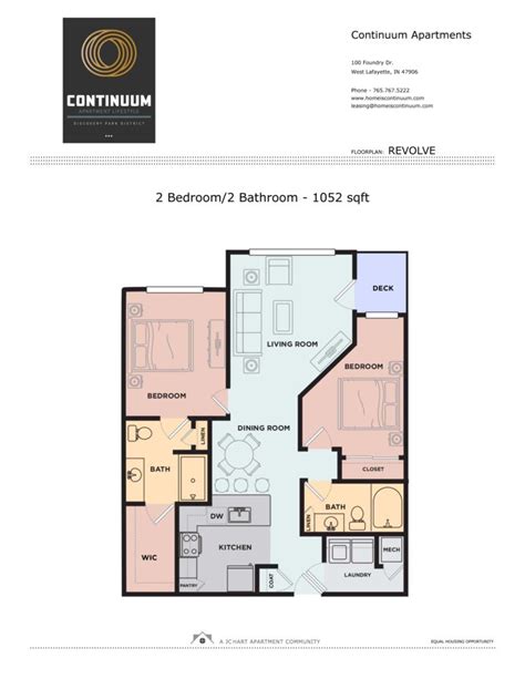 Revolve Two Bedroom Floor Plan Continuum Apartments