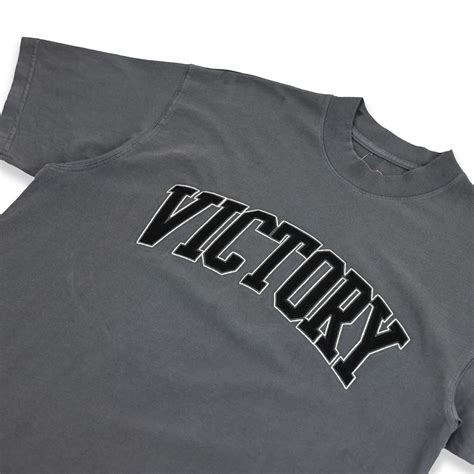 Vintage Embroidered Victory T Shirt Vintage Greyblack The Marathon