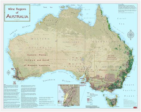 Wine Regions of Australia Map