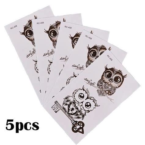 Corps Tatouage Faux tatouage temporaire autocollant étanche hibou