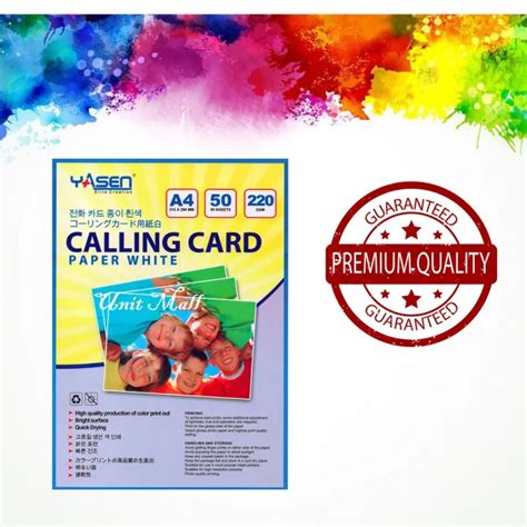 Yasen Pcs Calling Card Paper Gsm A Lazada Ph