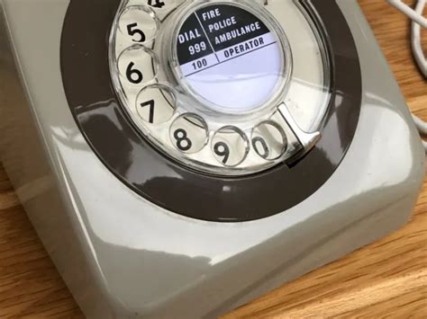 GPO TWO TONE GREY Vintage 746 Rotary Pulse Dial Telephone 10 10