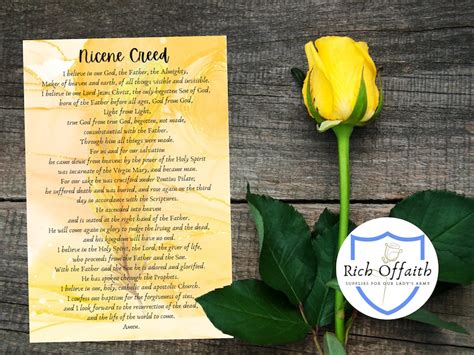 NICENE CREED Prayer Card Catholic Prayer Christian Prayer - Etsy