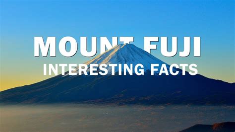 17 Interesting Facts About Mount Fuji In Japan YouTube