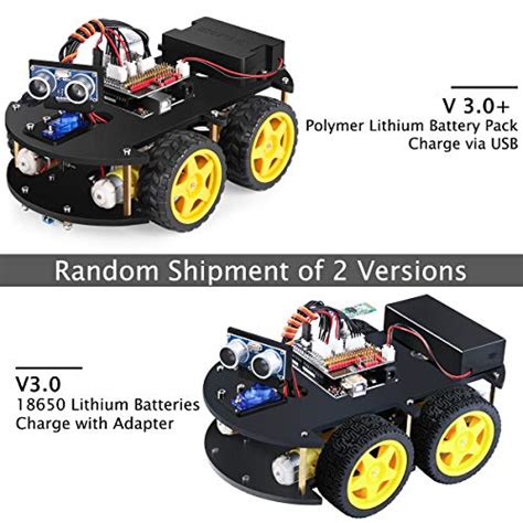 Elegoo Smart Robot Car Kit V4 0 Compatible With Arduino Ide With Uno R3 Board Line Tracking