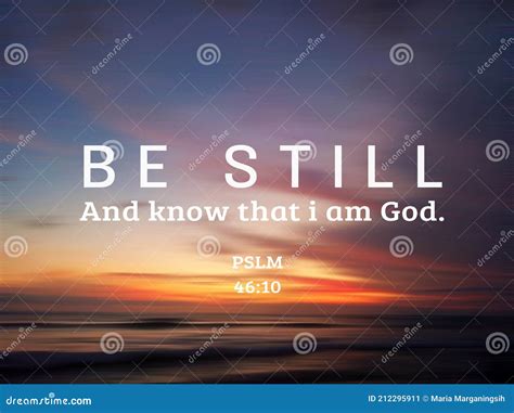 `Be Still. and Know that I am God.` Bible Verse Psalm 46:10 on Colorful ...