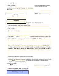 New York Affidavit In Support Of Motion For Contempt Fill Out Sign