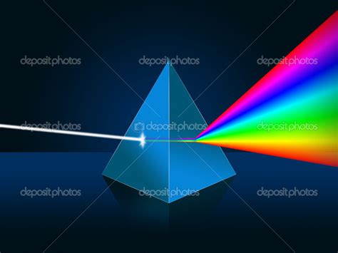 Ilustración De Dispersión De Luz Prisma Espectro — Foto De Stock