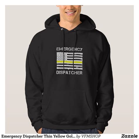 Emergency Dispatcher Thin Yellow Gold Line Us Flag Hoodie Stylish