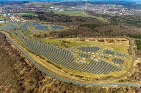 Bad Arolsen Aus Der Vogelperspektive Solarpark Bzw Solarkraftwerk Auf