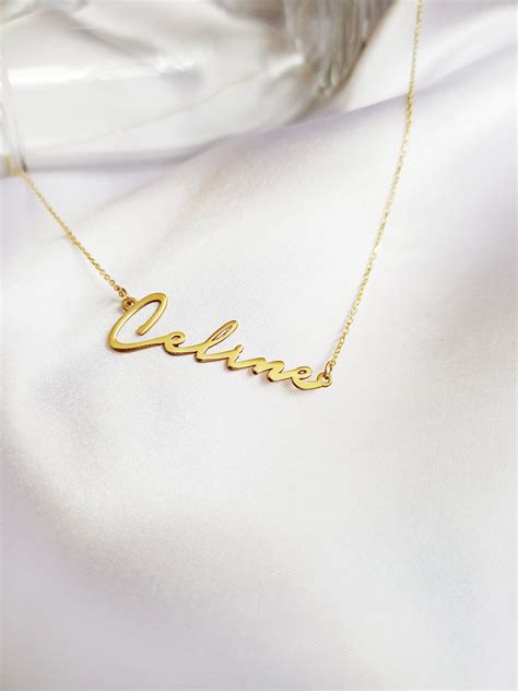 Personalized Name Necklace Custom Name Necklace Signature Etsy