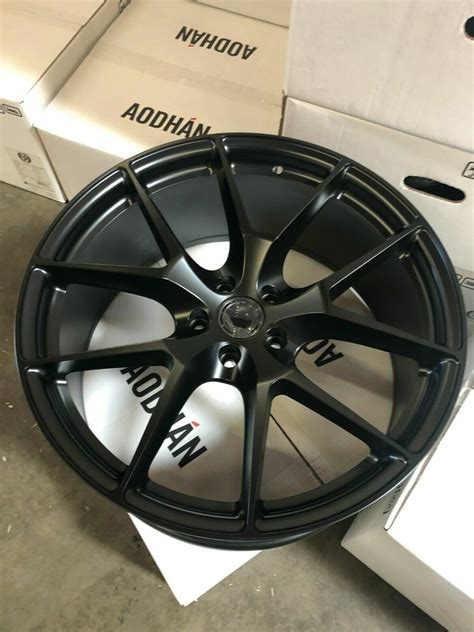 19 Inch Aodhan AFF7 Matte Black Wheels 19x8 5 19x9 5 35 5x114 3 Rims