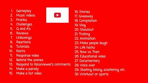 Youtube Video Ideas - YouTube