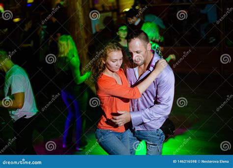 moscow russian federation october    middle aged couple