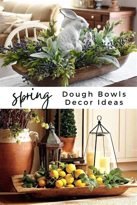 Two Pictures With Plants In Them And The Words Spring Dough Bowls