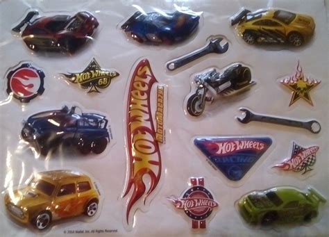 ZESTAW NAKLEJEK 3D HOT WHEELS WYPUKŁE NAKLEJKI aut 7711944758