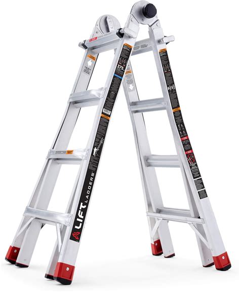 Little Giant Ladders Velocity With Wheels M17 17 Ft Multi Position Ladder Aluminum Type 1a