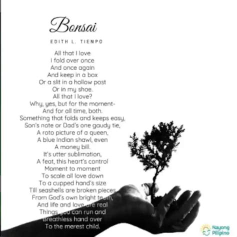 Bonsai By Edith Tiempo - The Philippines Today