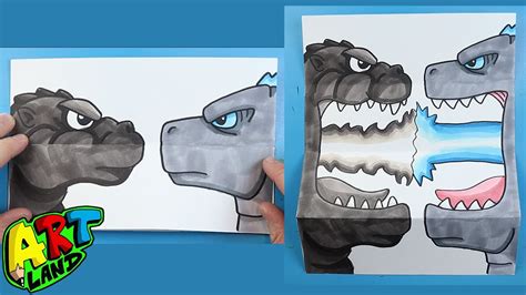 How To Draw Godzilla Vs Godzilla Surprise Fold Easy