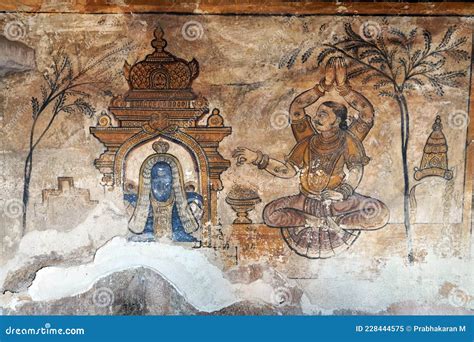 Fresco/mural Paintings in Ancient Brihadeeswarar Temple in Thanjavur ...