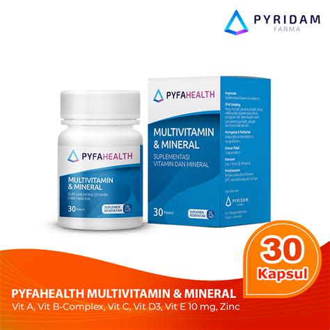 Jual Produkpyfahealth Multivitamin Mineral Suplemen Multivit Zinc