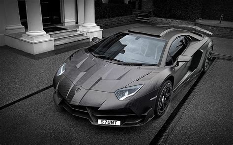 Lamborghini Aventador Mansory Black Carbon Aventador Tuning Sports Car Italnskie Supercars