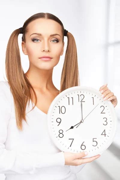 Time Clock Woman Stock Photos Royalty Free Time Clock Woman Images