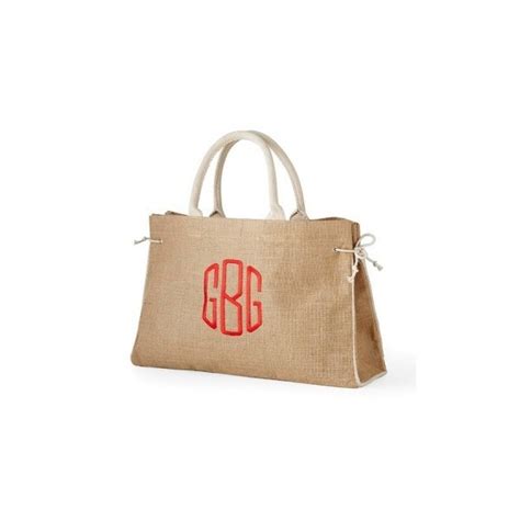 Burlap Tote With Ties For Her Cute Beach Tote Monogram Beach Bag Bags Burlap Tote