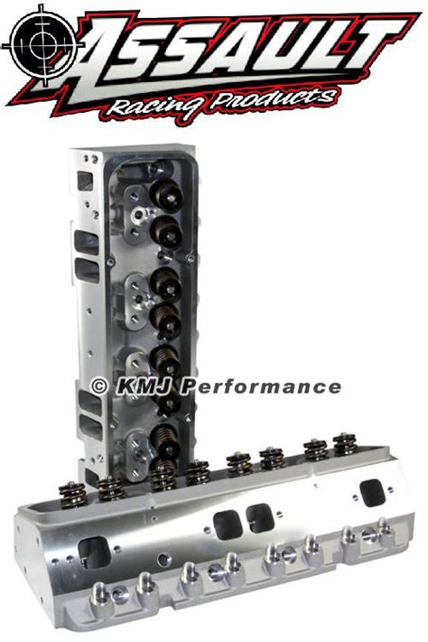 Complete Pair Of Sbc Chevy Aluminum Cylinder Heads 205cc64cc Angle Plug 650 Max Lift Springs 7