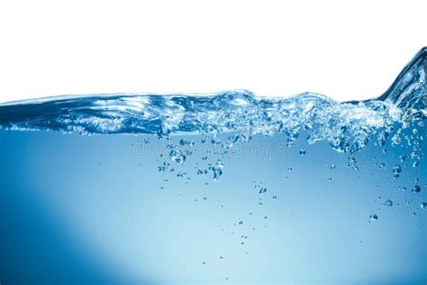 Splash Of Clear Blue Water On White Background Stock Photo Image Of