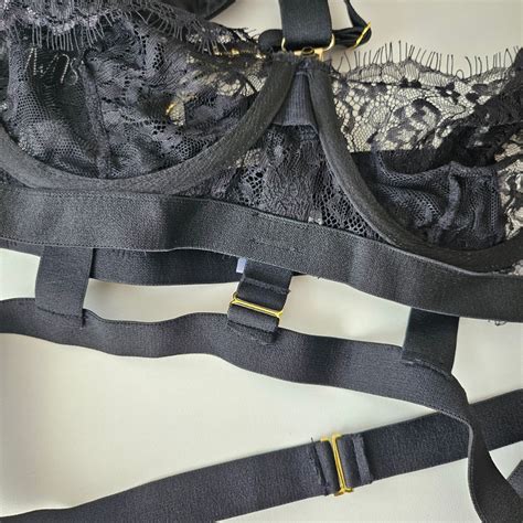 Комплект белья Женский Kasumi Lingerie черный Крючки на косточках с мягкой чашкой Эластан