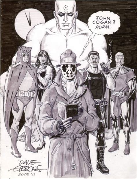 Watchmen Commission Sketch Art By Dave Gibbons Comic Art Comic