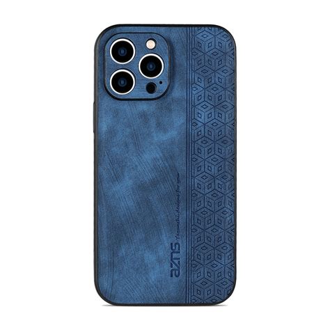 For Iphone Pro Azns D Embossed Skin Feel Phone Case Sapphire Blue