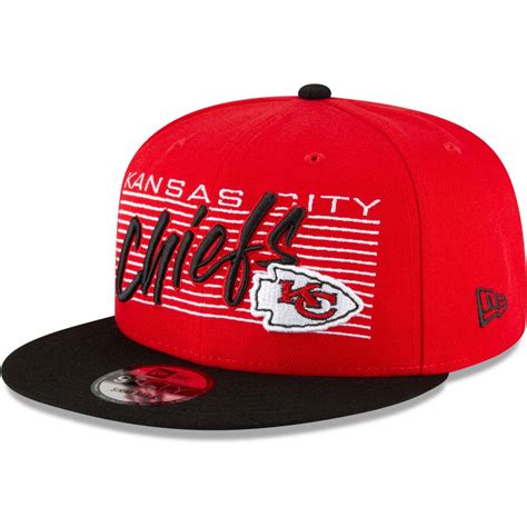 Men's New Era Red/Black Kansas City Chiefs Retro 9FIFTY Snapback Hat