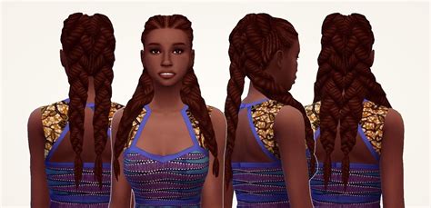 Sims 4 hair cc braids updo maxis match - indigohon