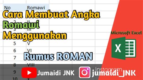 Cara Membuat Angka Romawi Di Microsoft Excel YouTube