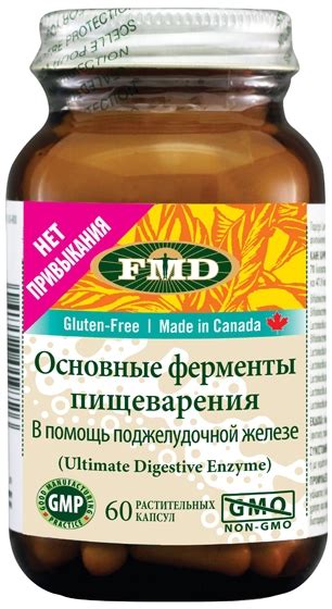 100% растительные Основные Ферменты пищеварения FMD (Канада) купить ...