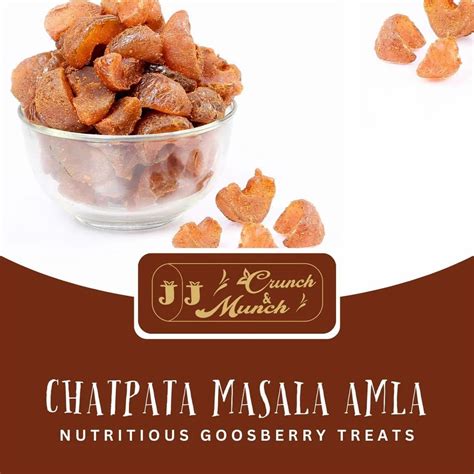 Brown Oval Jjcrunchnmunch Chatpata Masala Amla Candy 250gm Packaging