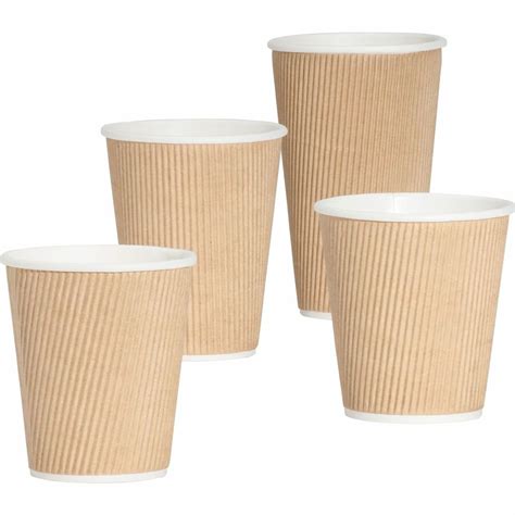 Genuine Joe 8 Oz Rippled Hot Cups Drinking Cups Genuine Joe