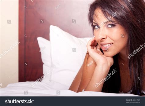 Sexy Woman Lingerie Lying On Bed Stock Photo 36941527 Shutterstock
