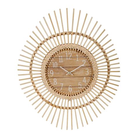 Horloge Rotin Naturel Cachemire