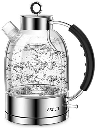 Electric Kettle Ascot Glass Electric Tea Kettle L W Stainless